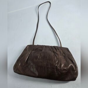 HOBO Brown Leather Clutch Crossbody
